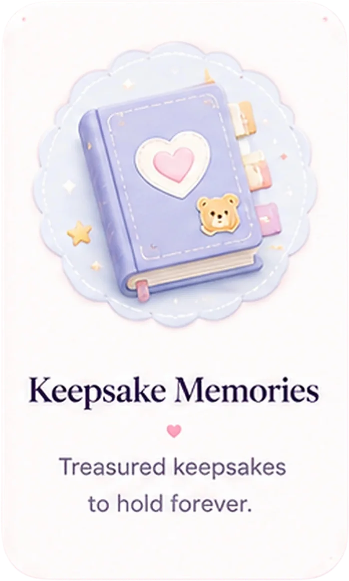 Keepsake Memories - treasured keepsakes to hold forever.