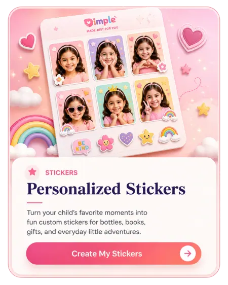 Personalized Stickers — turn your child's favorite moments into fun custom stickers for bottles, books and gifts