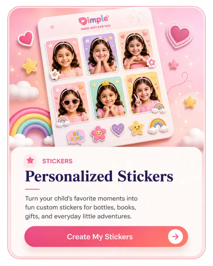 Dimple personalized waterproof vinyl stickers