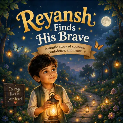 Personalized storybook cover for Reyansh Finds His Brave