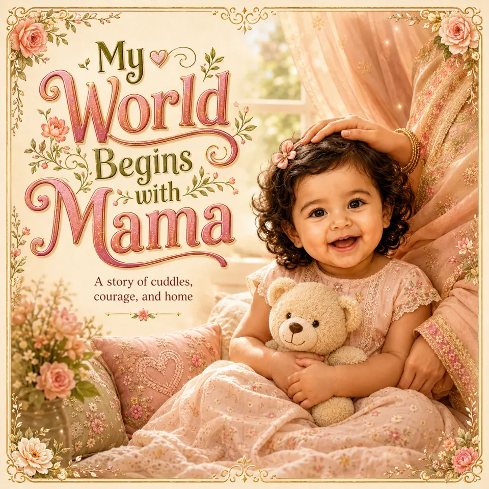 My World Begins with Mama personalized storybook cover for kids