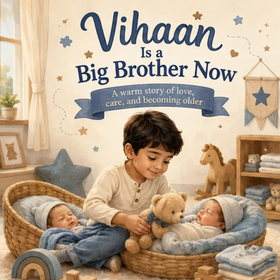 Personalized storybook cover for Rehan Becomes a Big Brother