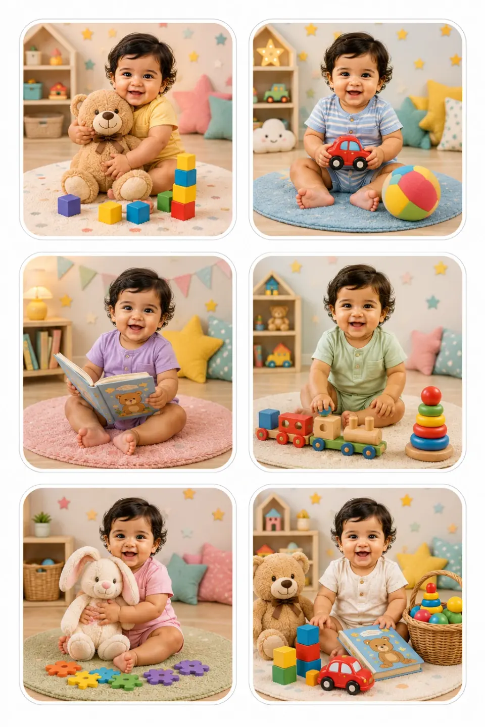 Playroom Little Friends personalized kids sticker sheet template