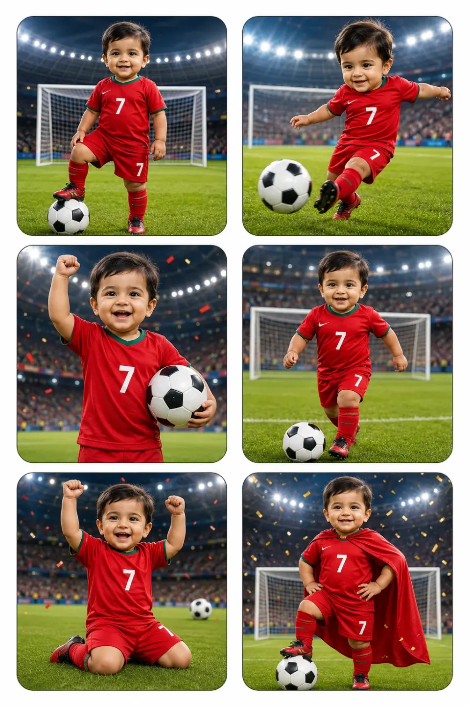 Ronaldo Football Star Stickers personalized kids sticker sheet template