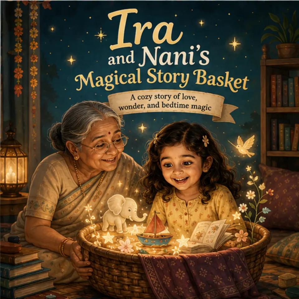 Personalized storybook cover for Nani’s Magical Story Basket